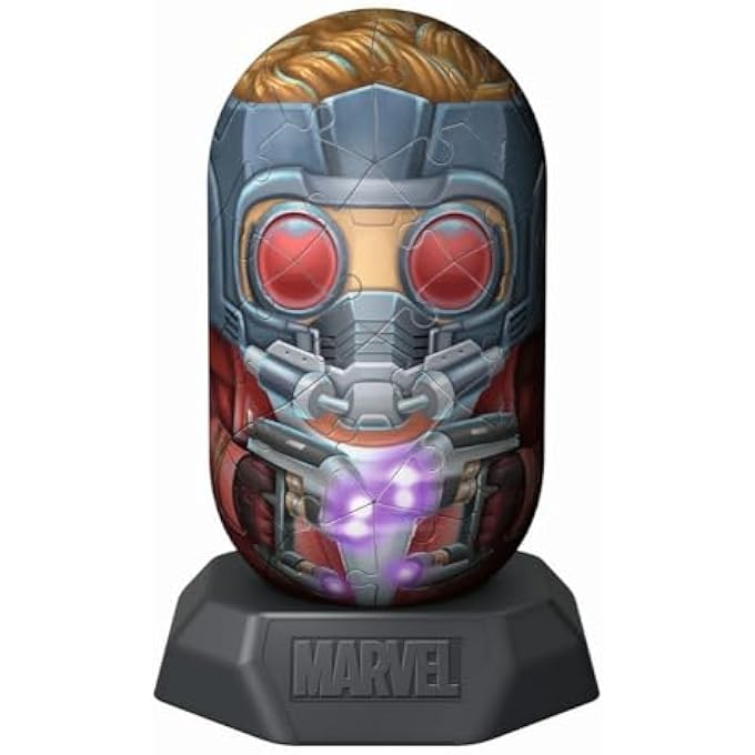 HYLKIES STAR‑LORD 3D PUZZLE  54‑PIECE COSMIC CAPSULE MODEL, APPROX. 12 CM TALL WITH DISPLAY STAND, NUMBERED SNAP‑TOGETHER PLASTIC ASSEMBLY, NO GLUE | 12001161‑3 - Image 1